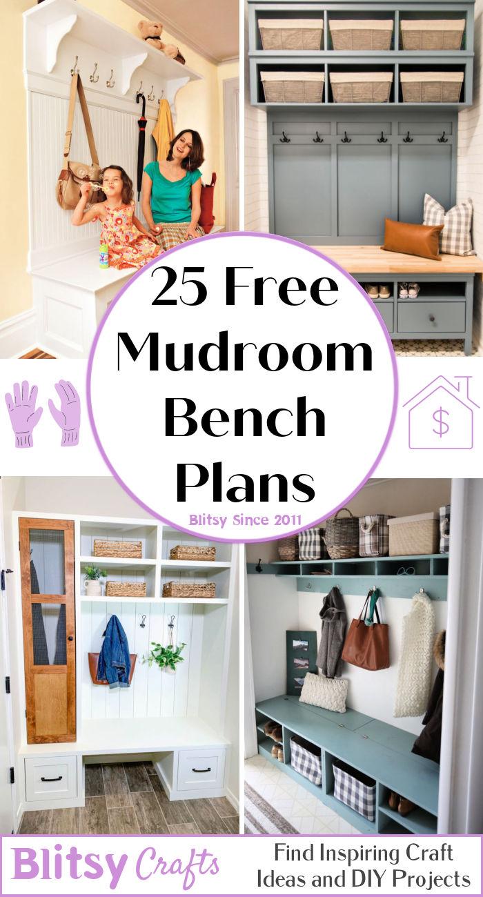 25 Free Mudroom Bench Plans
