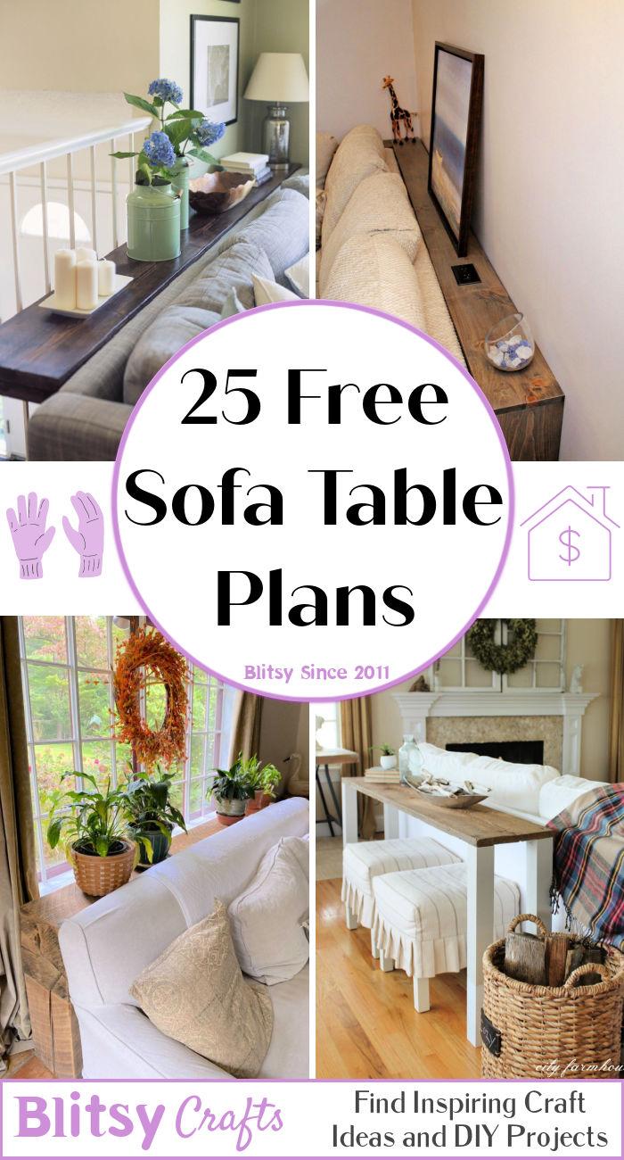 diy sofa table plans to build your own behind couch table