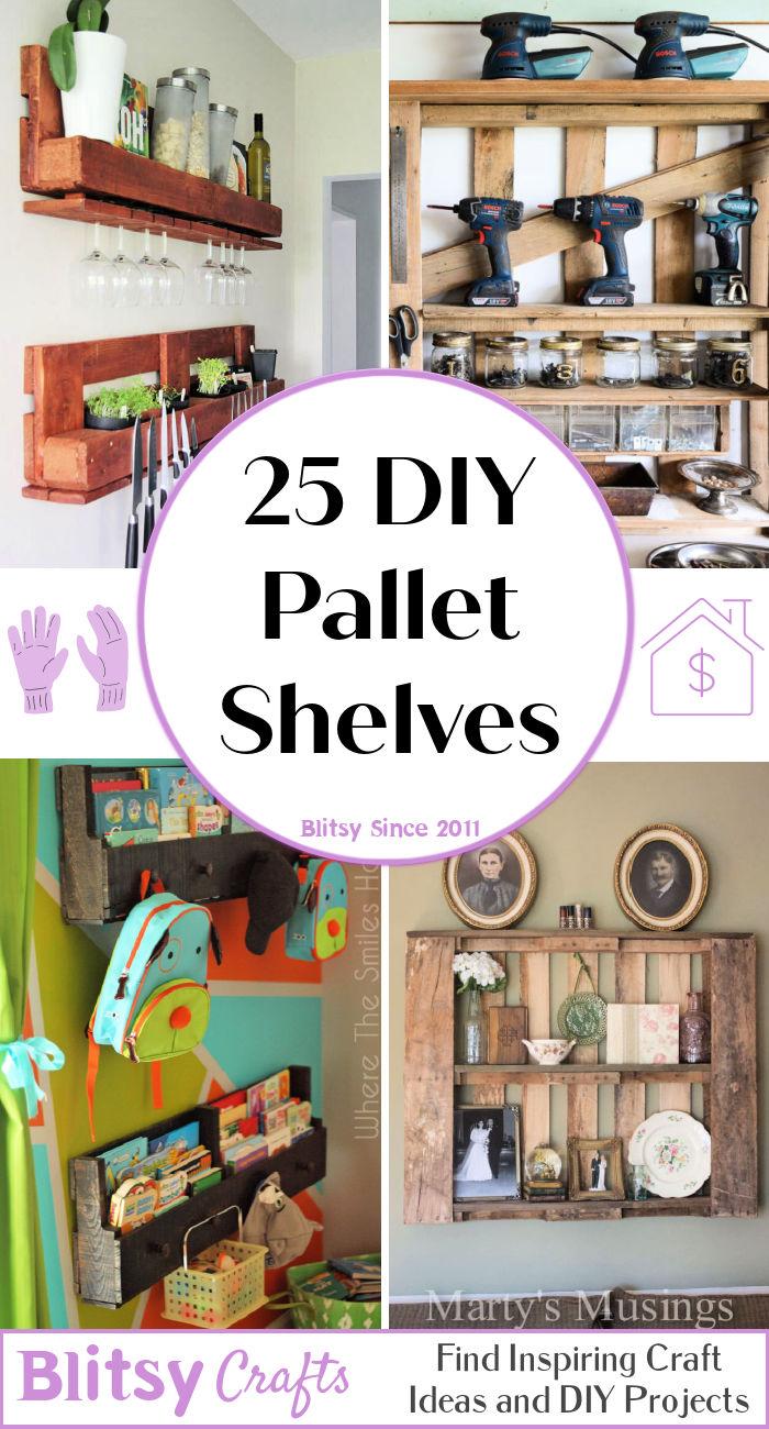 25 Pallet Shelves with Easy DIY Instructions