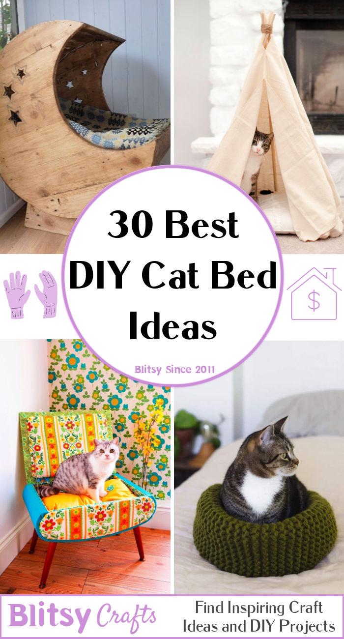 30 Unique DIY Cat Bed Ideas That Anyone Can Make - Blitsy