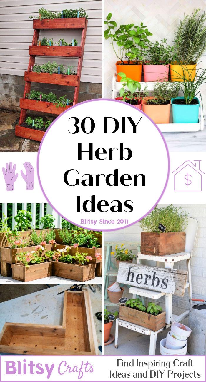 18 Easy DIY Herb Garden Ideas for Indoor and Outdoor - Blitsy