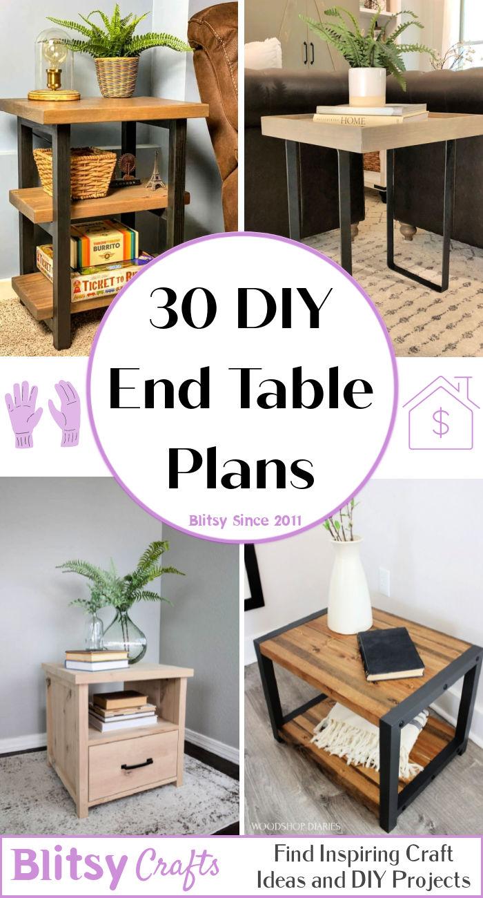 30 Free DIY End Table Plans - DIY End Table Ideas - Blitsy