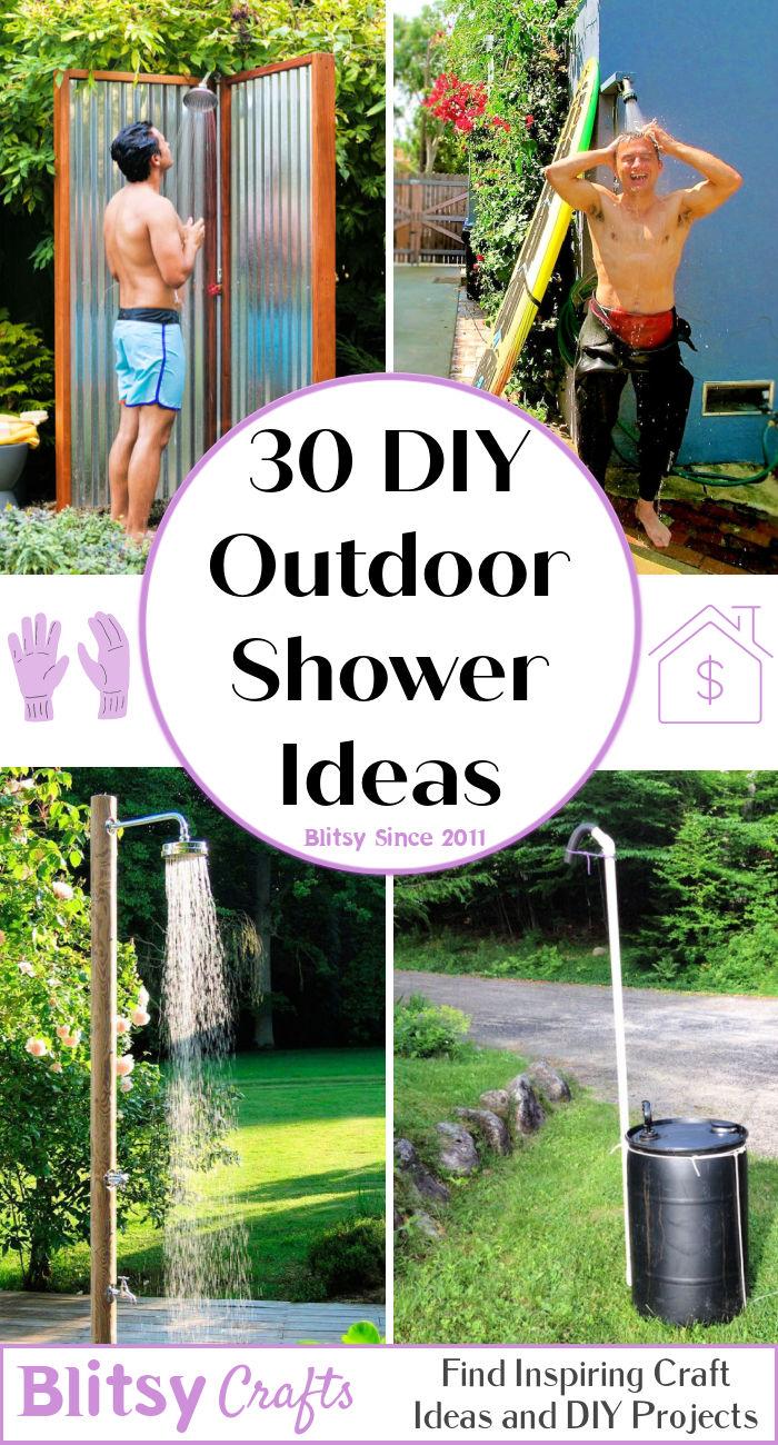 30 Outdoor Shower Ideas For Backyard to DIY This Summer Blitsy