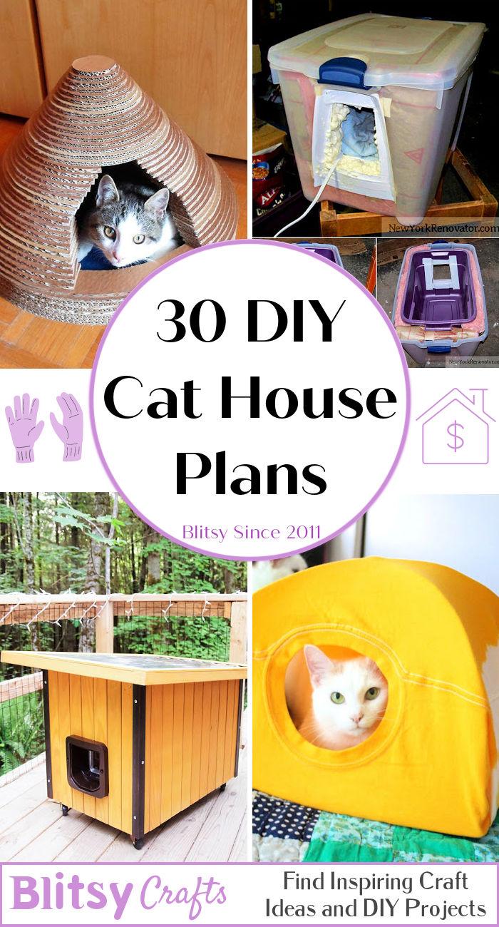 30 Diy Cat House Plans For Outdoor And, Cat House Plans Diy