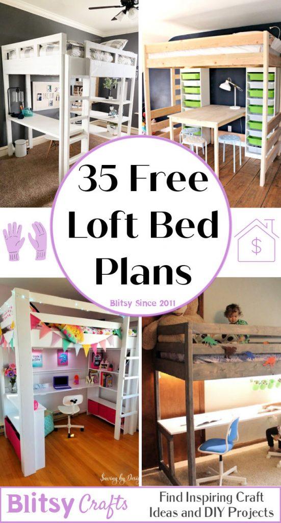 30 Free DIY Loft Bed Plans for Kids and Adults Blitsy