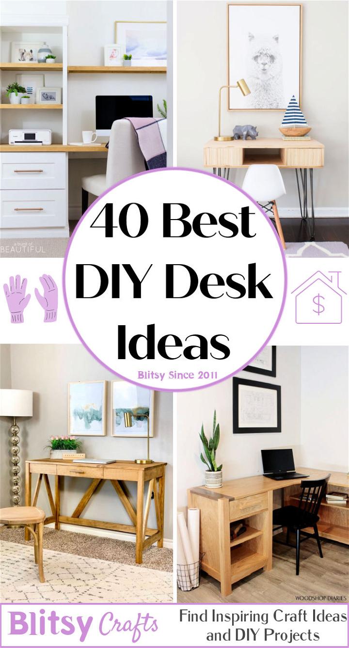 homemade diy desk ideas and free plans to make your own