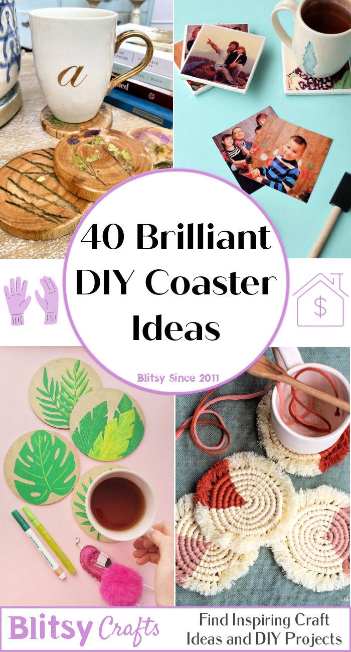 homemade diy coasters - easy diy coaster ideas