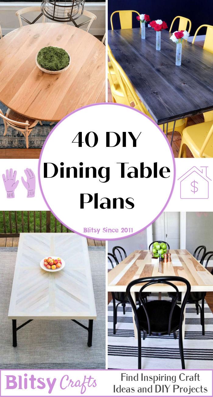 40 DIY Dining Table Plansfree diy dining table plans easy to build