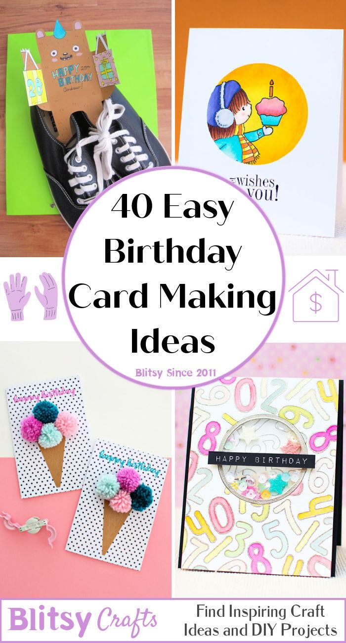 40 Easy Birthday Card Making Ideas