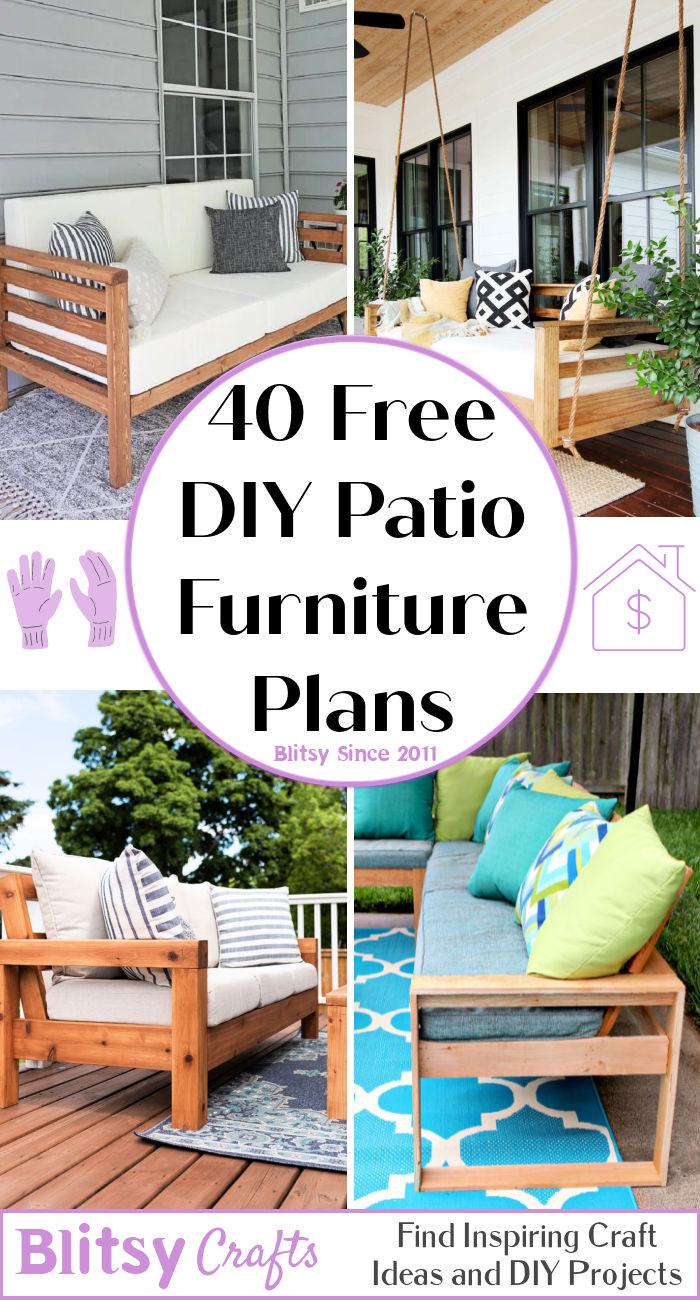 40 Free DIY Patio Furniture Plans