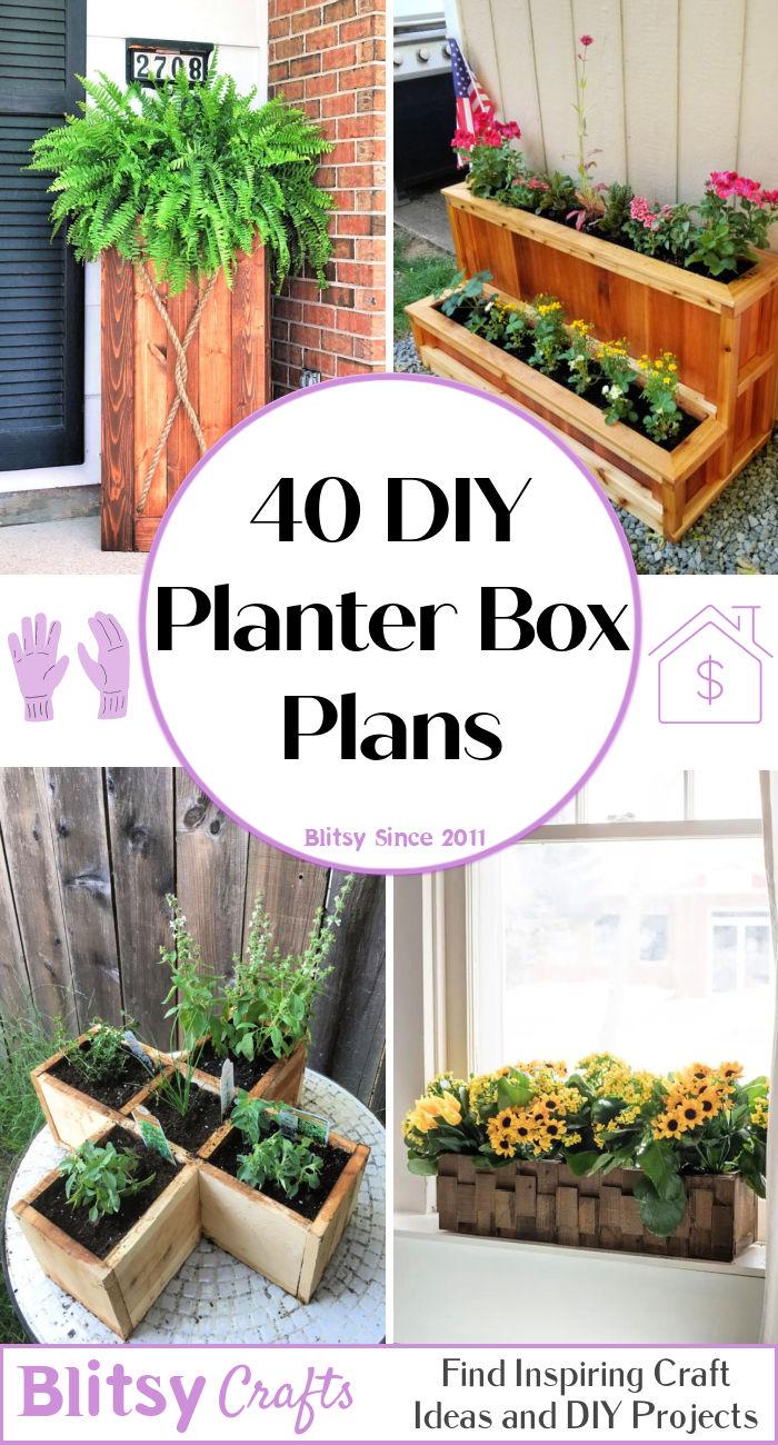 40 Free DIY Planter Box Plans with Detailed Instructions