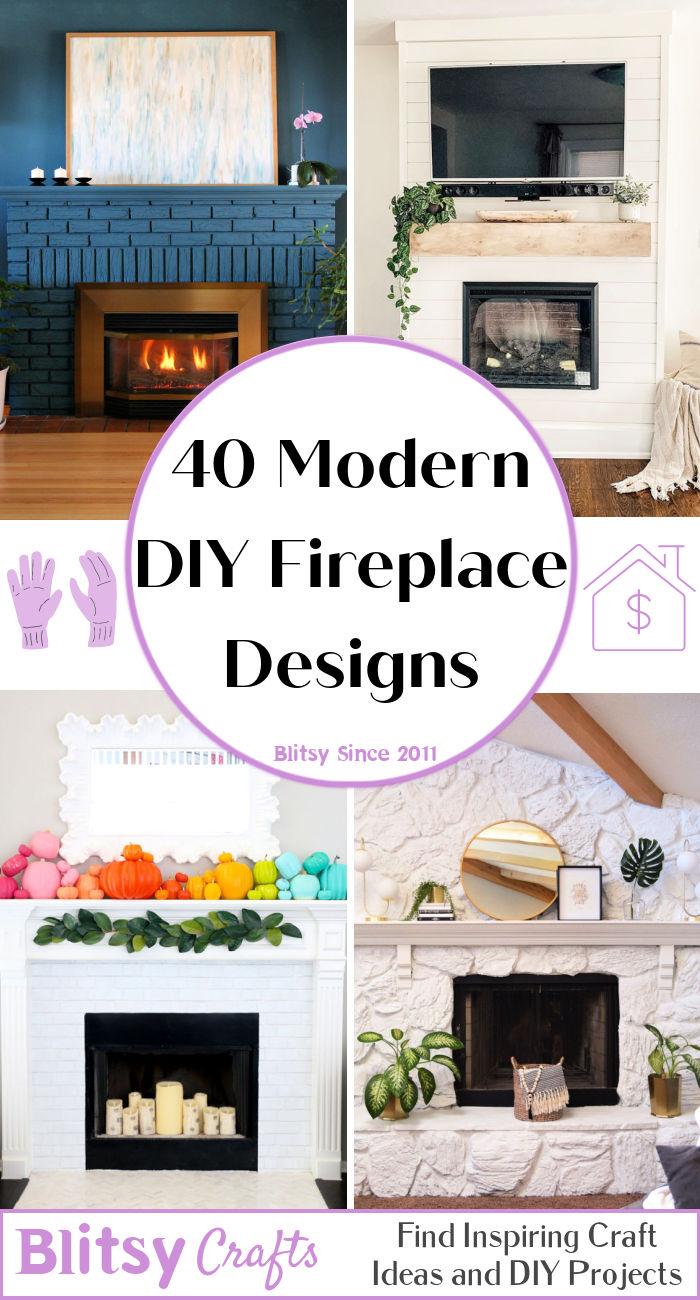 40 Modern DIY Fireplace Designs