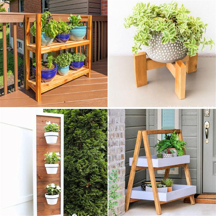 40 Free Diy Plant Stand Plans, How To Make A Wooden Plant Table