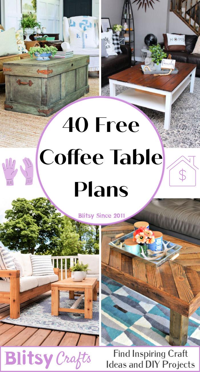 40 free diy coffee table plans to build in low budget