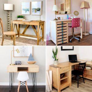 homemade diy desk ideas and free plans to make your own