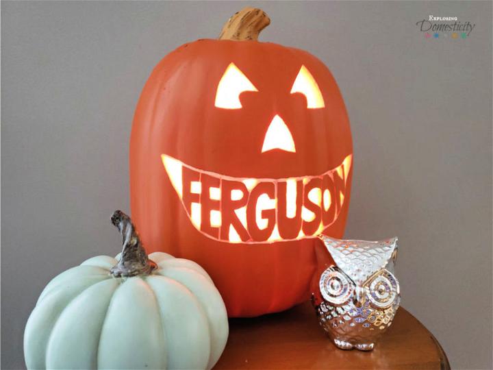 Carve a Personalized Name Pumpkin