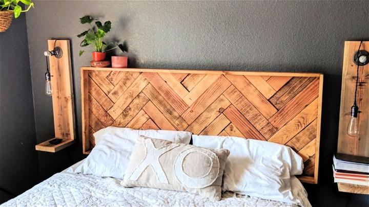 Chevron Pallet Headboard