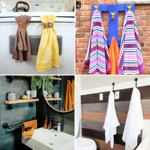 25 Unique DIY Towel Rack Ideas to Organize Your Bathroom