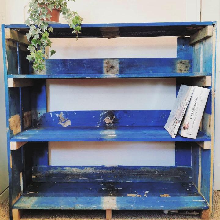 Colored Pallets Bookshelf