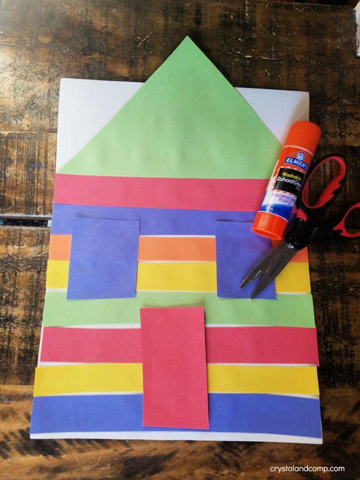 Construction Paper House Craft for Preschoolers