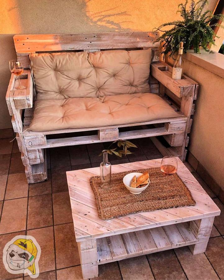 Couch Made From Salvaged Pallets