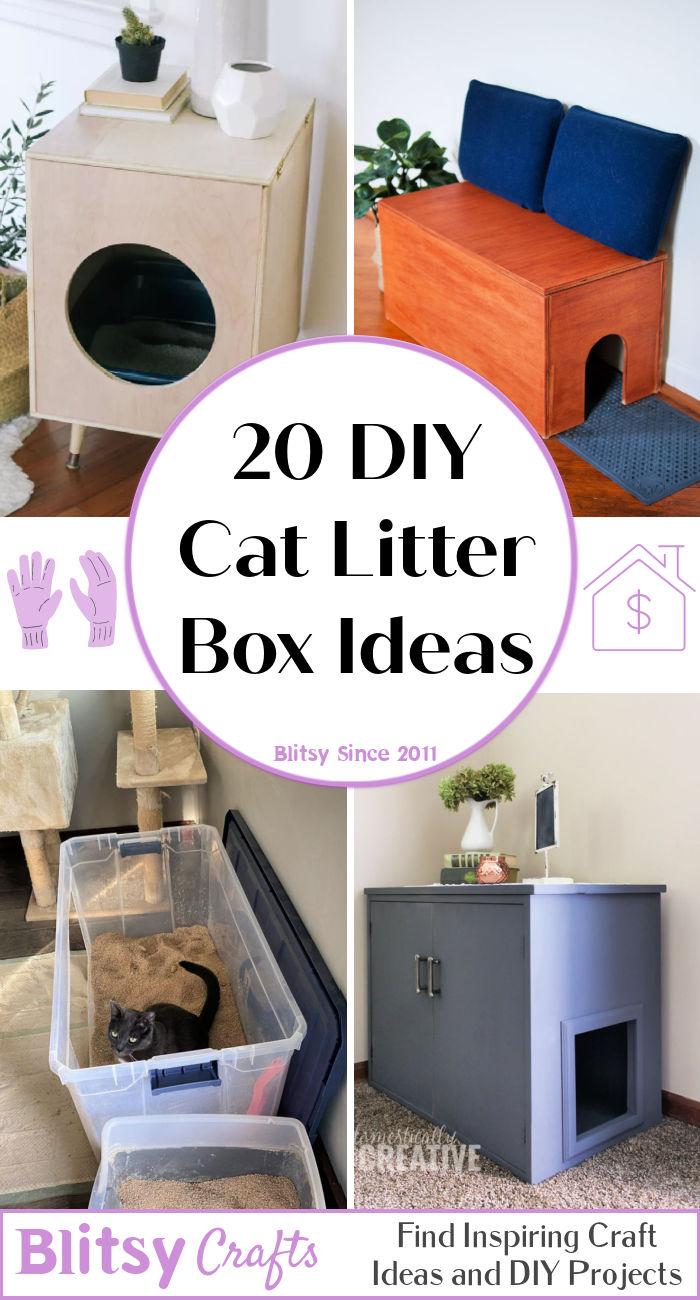 Cardboard litter box outlet enclosure