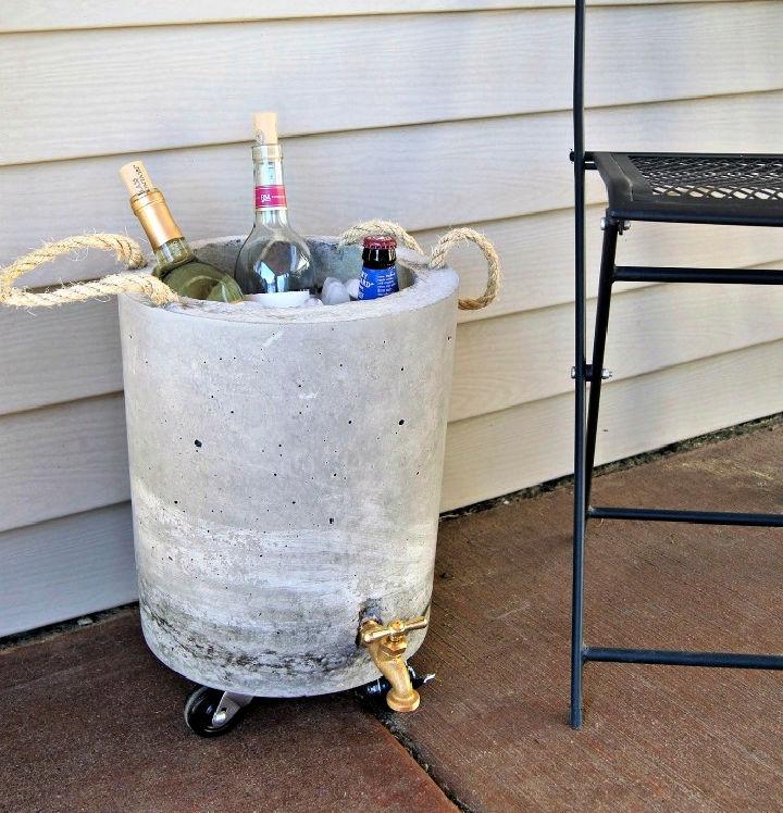 DIY Concrete Beverage Cooler