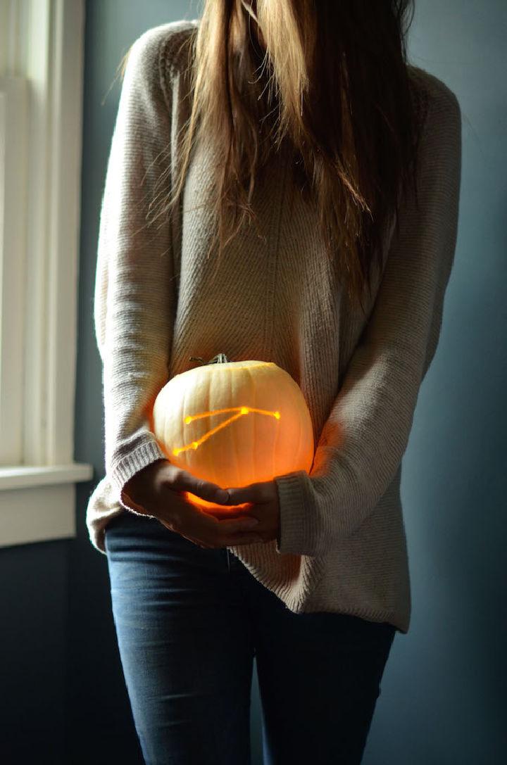 DIY Constellation Pumpkin Carving