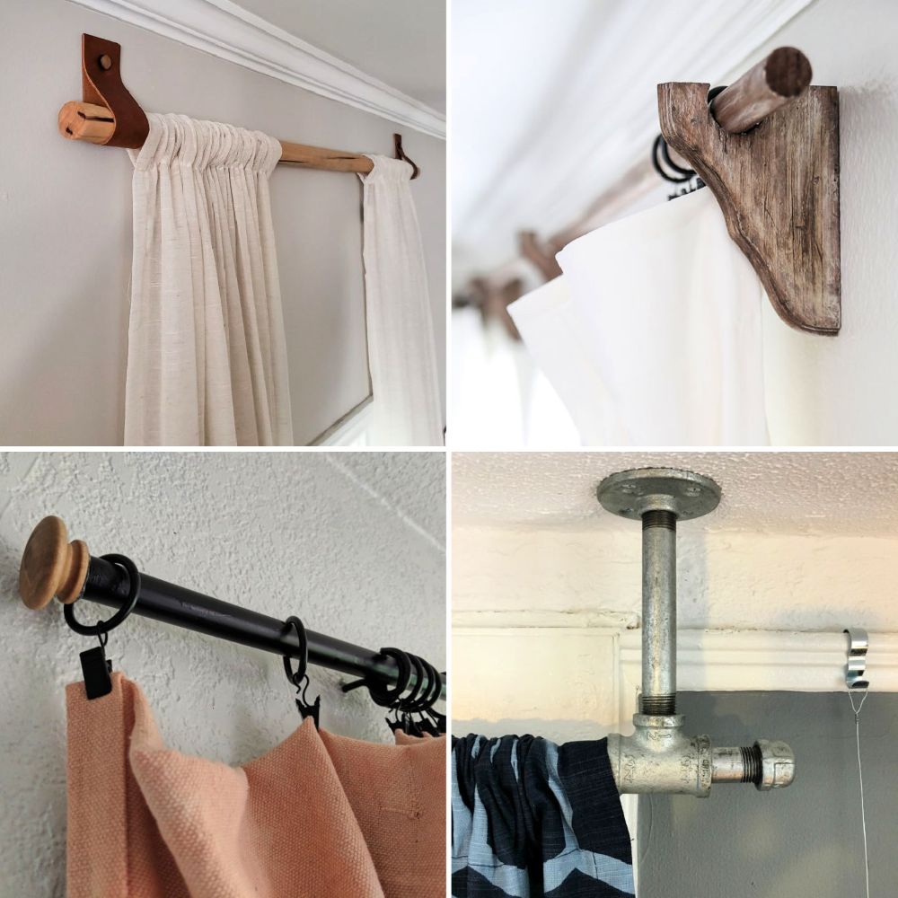 DIY Curtain Rods (25 Ways)
