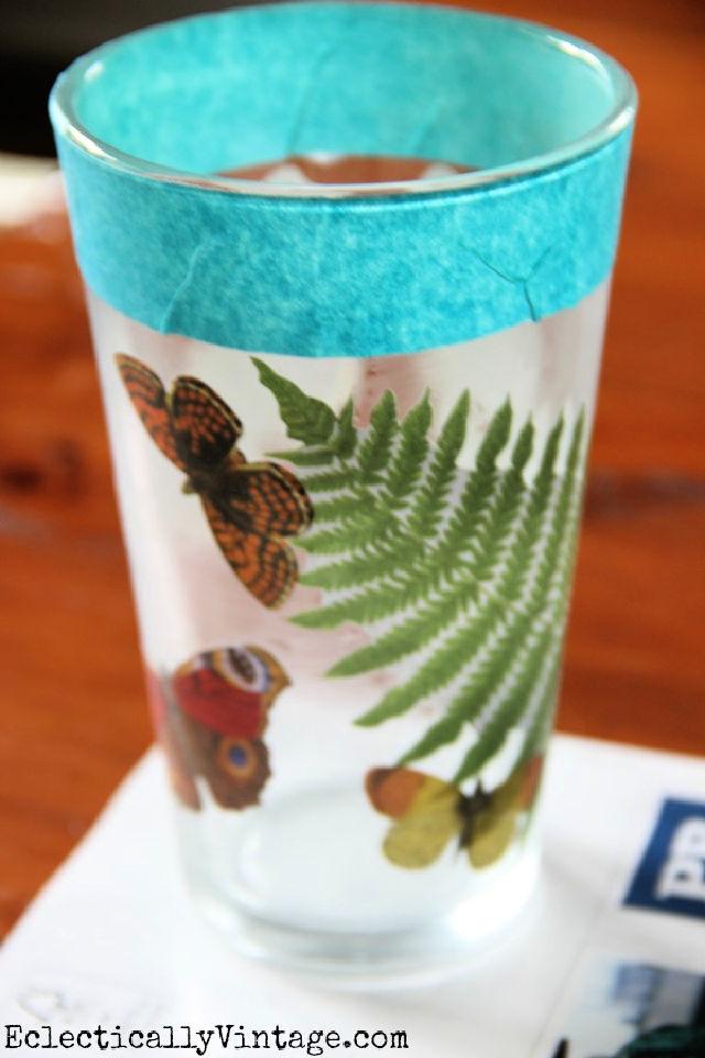 DIY Decoupage Drinking Glass