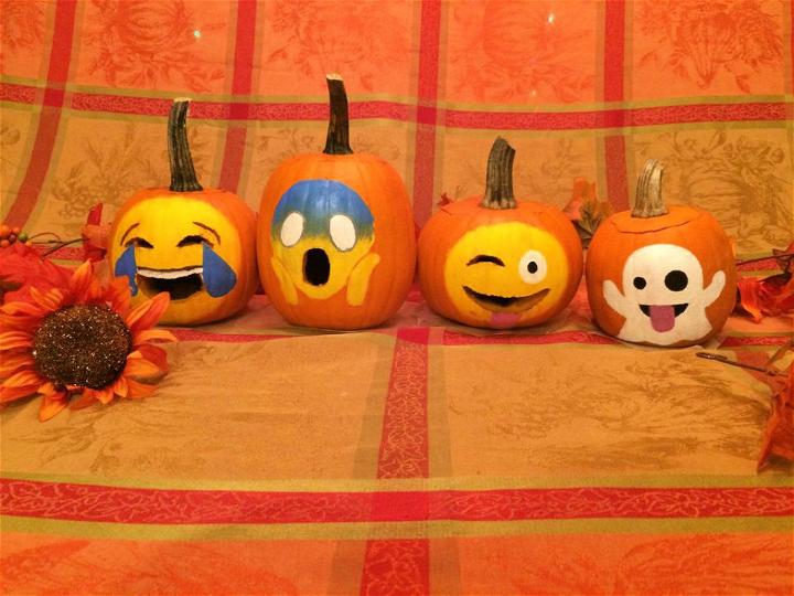 DIY Emoji Pumpkins