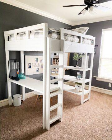 30 Free DIY Loft Bed Plans For Kids And Adults - Blitsy