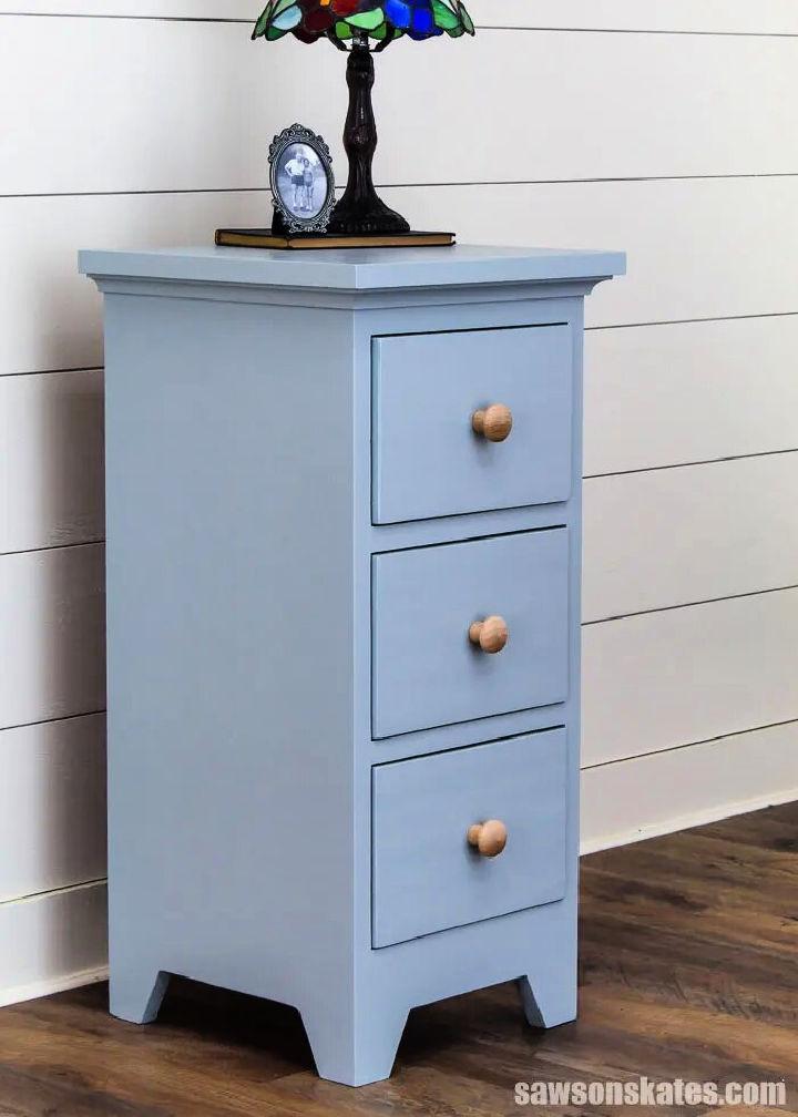 DIY Nightstand with Three Drawers