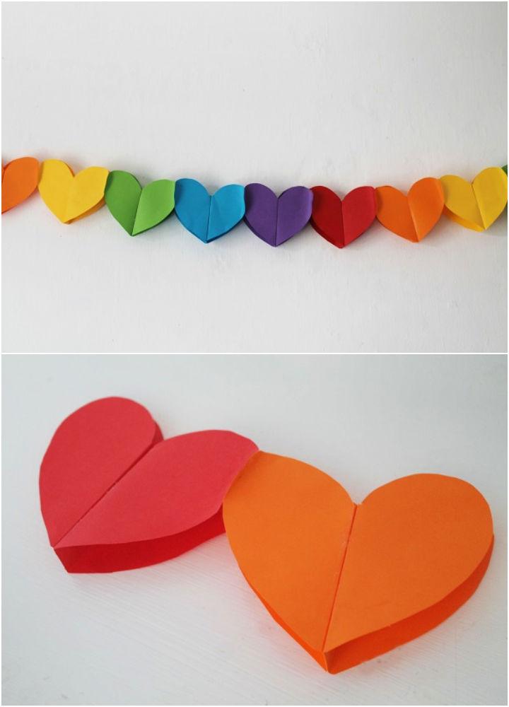 DIY Construction Paper Heart Garland