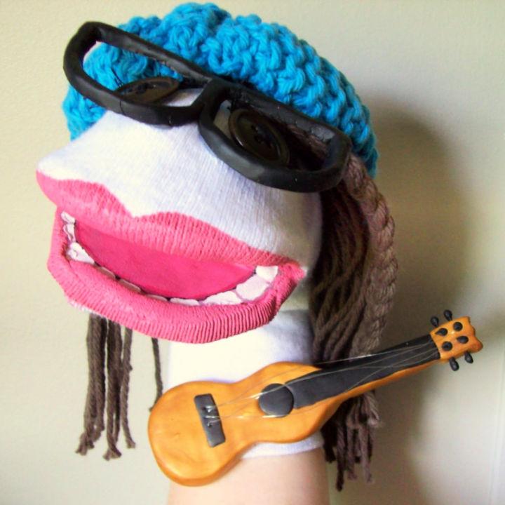 DIY Rock Star Sock Puppet