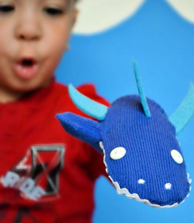 DIY Shark Mittens Puppet