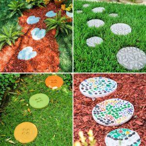 30 Beautiful DIY Stepping Stones to Make for Garden