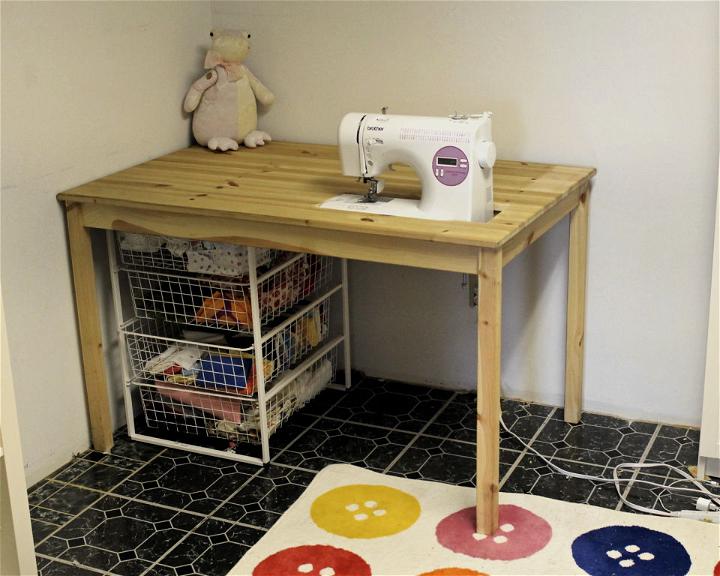 DIY Sunken Sewing Table