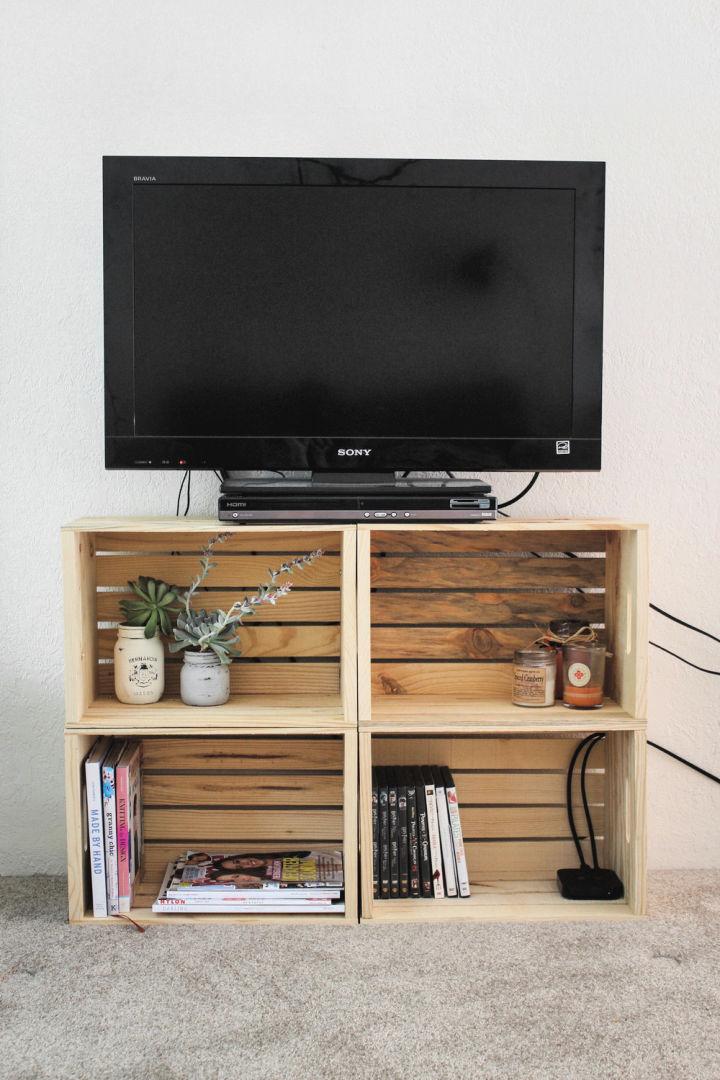 DIY Wood Crate TV Stand