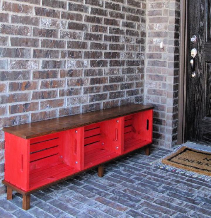 DIY Wooden Crate Bench