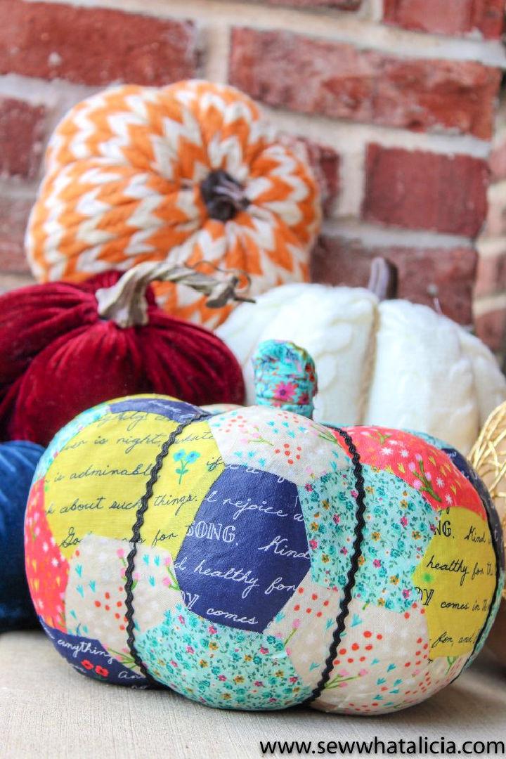 Decoupage a Pumpkin with Fabric