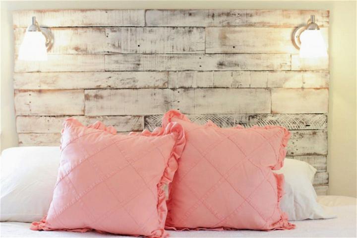 Distressed Pallet Headboard