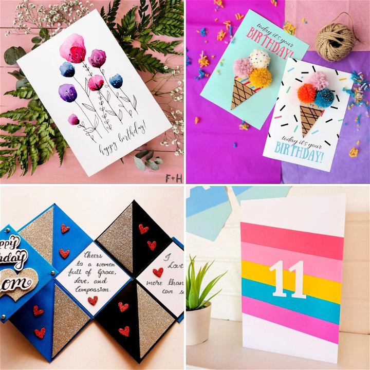 40 Homemade DIY Birthday Card Ideas: How to Make - Blitsy