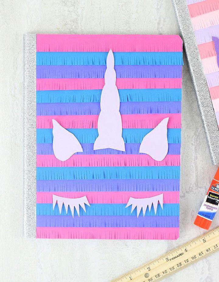 Easy DIY Unicorn Notebook