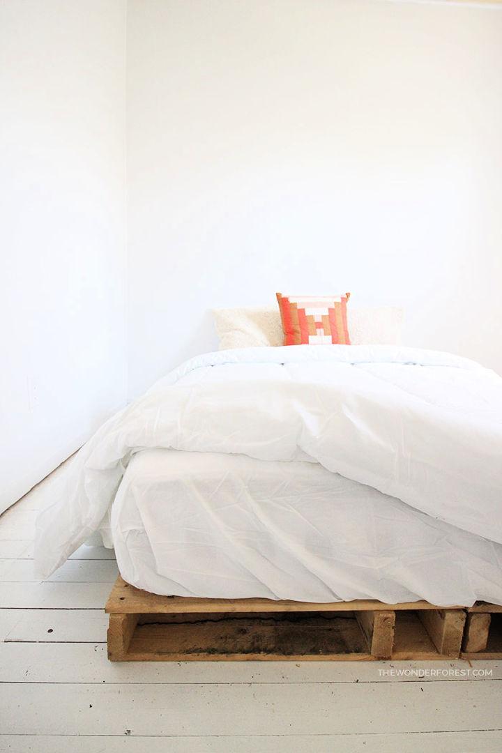 Easy Wood Pallet Bed Frame