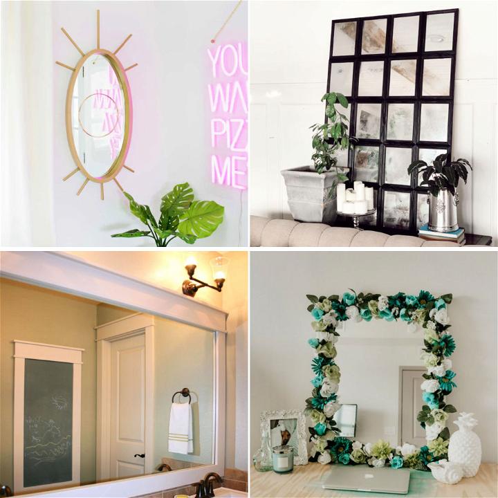 20 Diy Mirror Frame Ideas To Make Your, How To Build A Frame For Wall Mirror