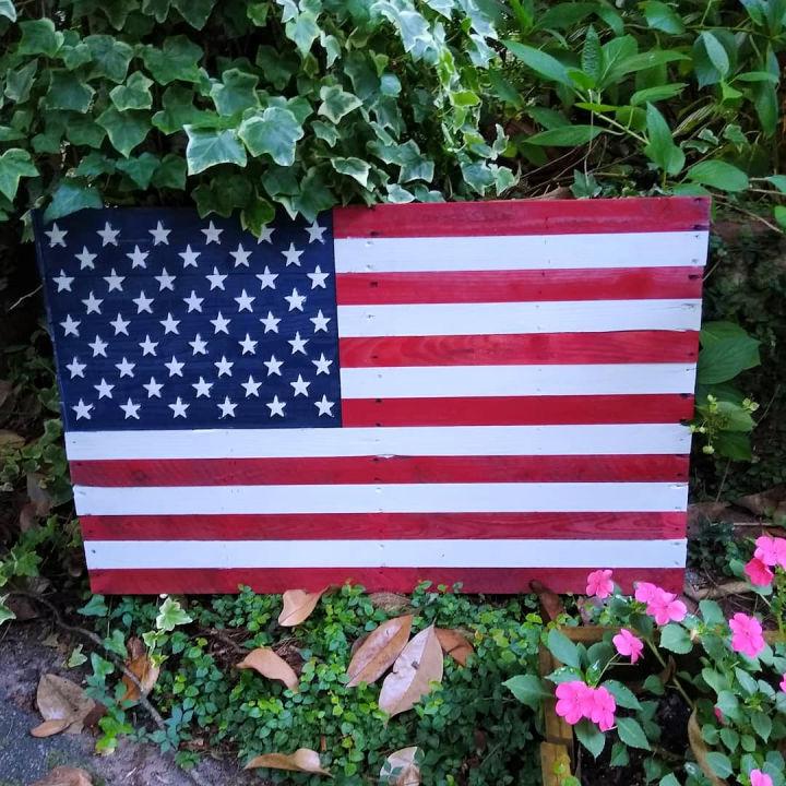 Flag Made From Pallet