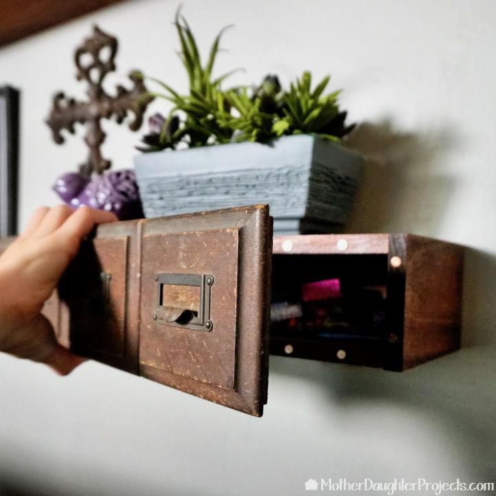 Floating Shelf With Hidden Storage