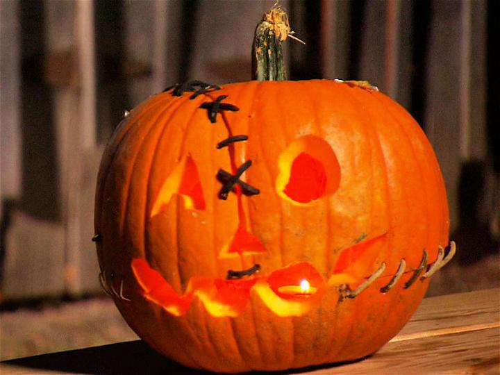 Easy Halloween Pumpkin Carving Ideas A Pretty Life In The 58 OFF   Frankenstein Jack O Lantern 