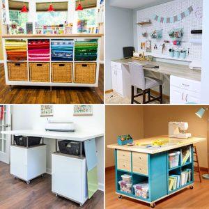 diy craft table ideas with storage and easy to build